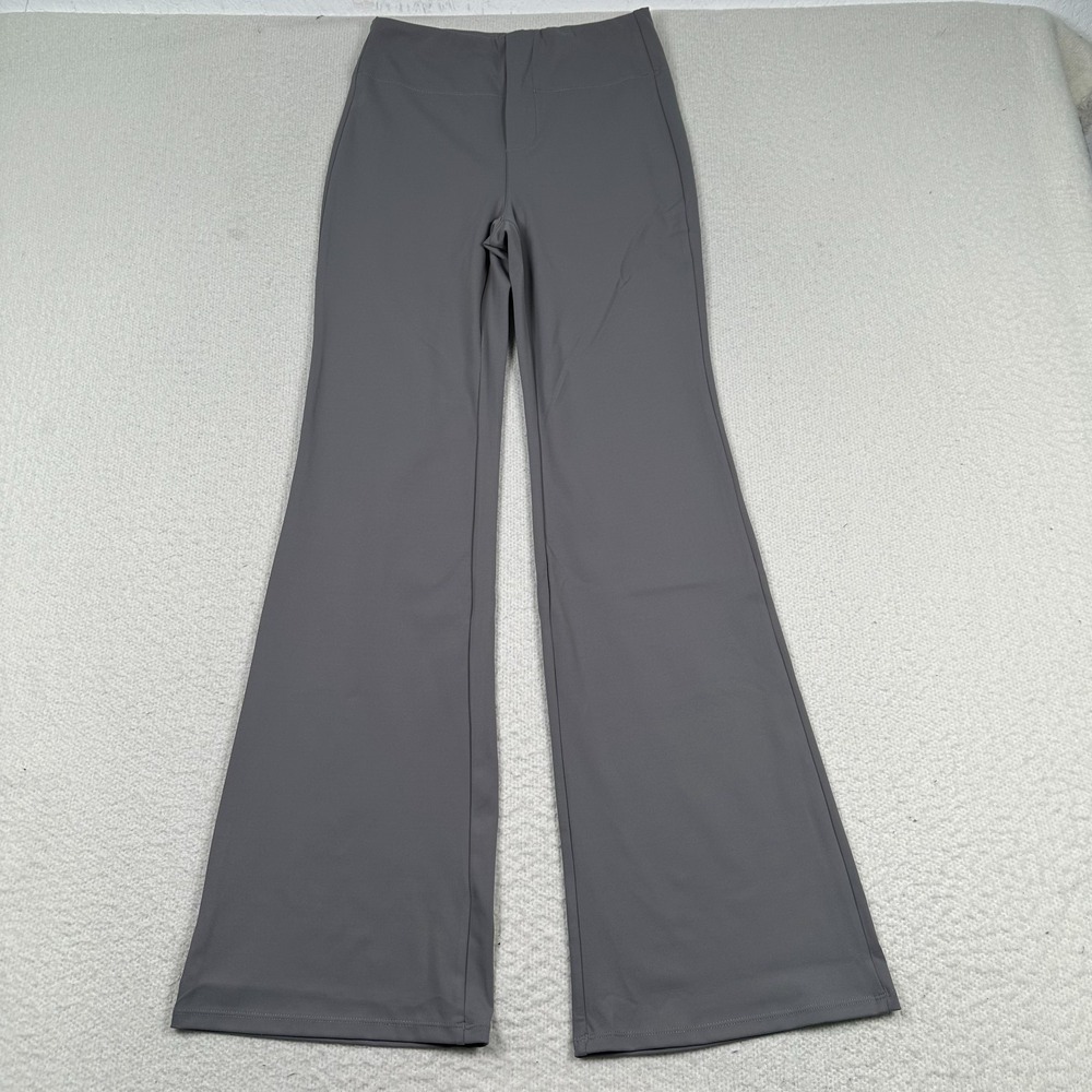 NWT‎ Halara Pants Sz Small Flex Sculpt Knit High Waisted Slight Flare Work Gray